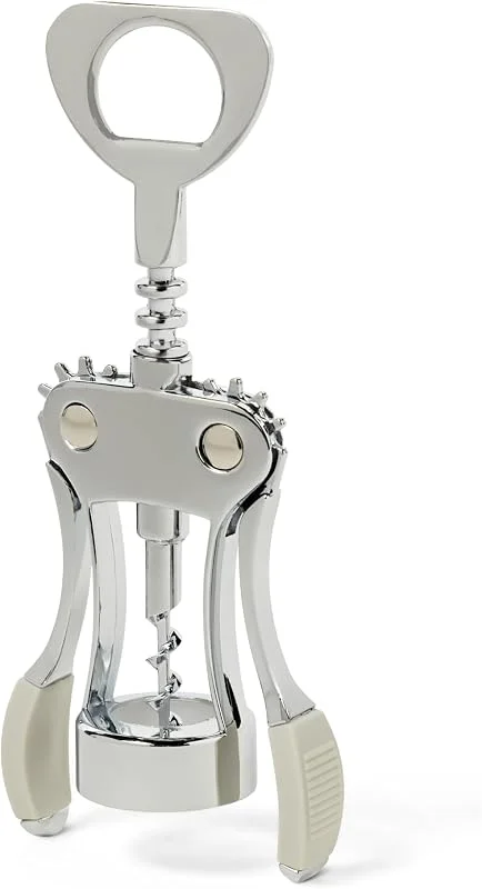 Besuche den Amazon Basics-Store Amazon Basics 2-in-1 Weinöffner Korkenzieher und Flaschenöffner, Zinklegierung, Ergonomischer Griff, Einheitsgröße — Wein und Festtafel