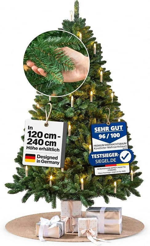 Marke: Premium Weihnachtsbaum Weihnachtsbaum Lappland 120 cm I Künstlicher Baum mit Beleuchtung — Advent und Tisch