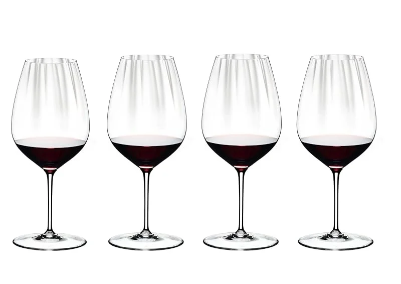 RIEDELFormat:Haushaltswaren Riedel Performance Cabernet, Merlot Weinglas, 4er Set, Kristallglas, Premium maschinell gefertigt — Wein und Festtafel