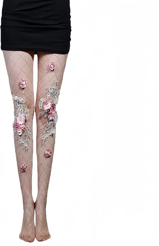 Marke: FQLGJMY Frauen Strass Fishnet Strumpfhose mit Blumen Bienen Ananas glatte Strümpfe hohe Taille nahtlose Strumpfhose — Weihnachtsmode