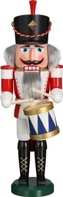 Besuche den Rudolphs Schatzkiste-Store Rudolphs Schatzkiste Nußknacker Trommler bunt HxBxT = 39x13x14cm NEU Weihnachten Seiffen Nutcracker Nüsse Erzgebirge Winter Dekoration Holzkunst Holz Weihnachtsmann Christmas Walnuss — Weihnachtsdeko