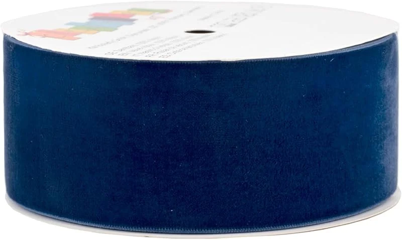Besuche den Creativery-Store Samtband 50mm x 5m Rolle - Farbauswahl in 3, 6, 10, 25, 50mm - farbecht & waschbar - Schleifenband zum Nähen - Geschenkband zum Verpacken Dekorieren Basteln - Dunkelblau 370 — Geschenkverpackung