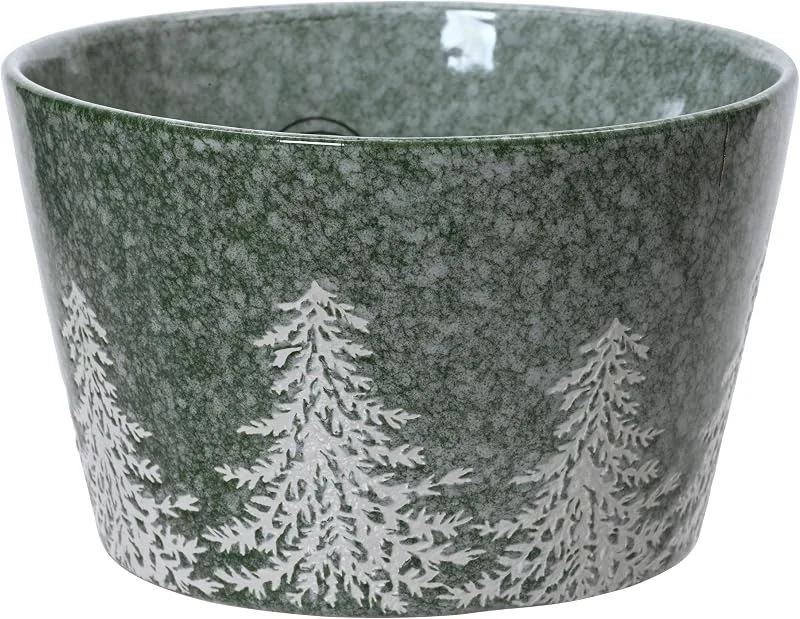 Marke: Kaemingk Kaemingk Müslischale Keramik 13x8cm - Schüssel mit Tannenbäume Motiv Weihnachtsgeschirr Weihnachtsschale - Geschirr für Weihnachten - Frühstücksgeschirr Müslischüssel Schale Grün Weiß — Weihnachtsmode