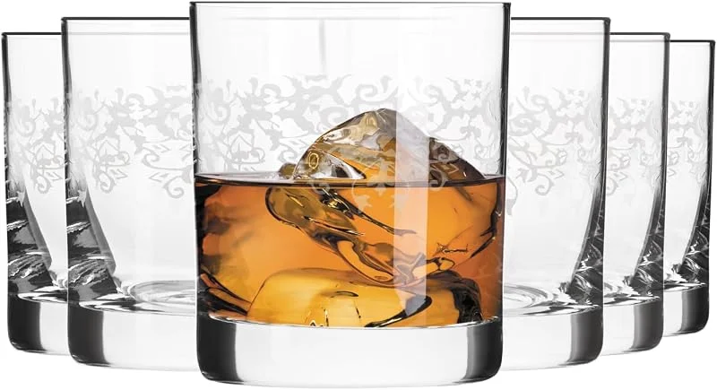 Besuche den Krosno-Store Krosno Whiskygläser, 6er Set, 350 ml, Kollektion Krista Deco — Wein und Festtafel