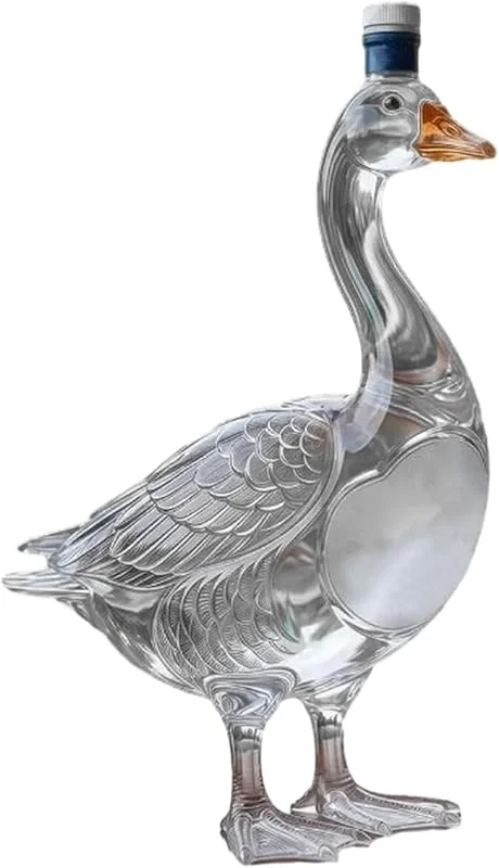 Marke: KOBONA Grey Geese Whiskey-Glasflasche, Mehrzweck-Dekanter zum 30-jährigen Jubiläum, kreative Schwanen-Wein-Spirituosen-Karaffe for Heimbar, dekorative Ornamente — Wein und Festtafel