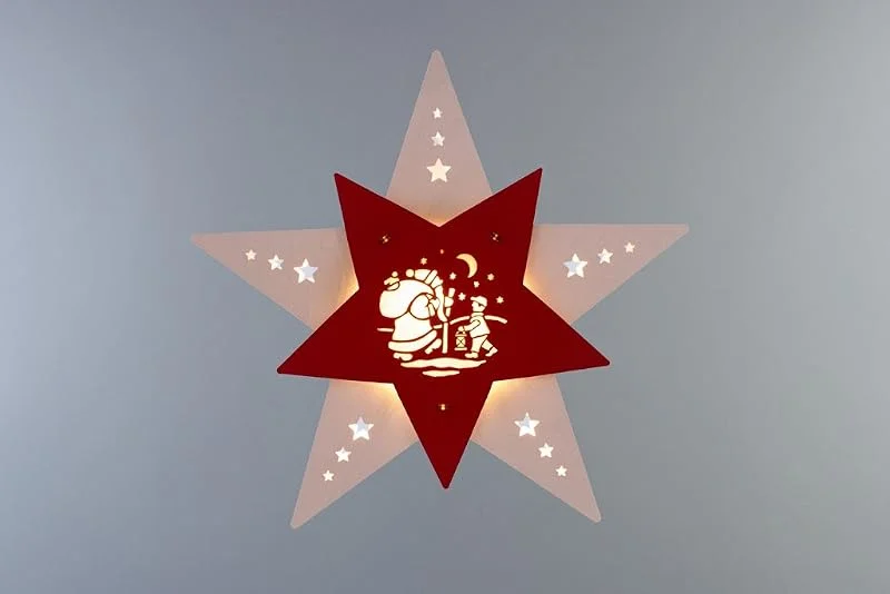 Besuche den weigla-Store Fensterbild Knecht Ruprecht Höhe ca 29 cm NEU Seiffen Weihnachtsmann Stern Motivleuchte Lichtbogen Schwibbogen Holz Erzgebirge Beleuchtung Weihnachten Geschenke Weihnachtsmann Weihnacht Stern — Weihnachtsdeko