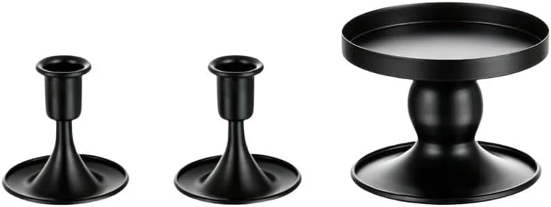 Besuche den ZWEquipint-Store Eisen Kerzenständer Gold Schwarz für Deko(Black) — Kerzenlicht Abendessen