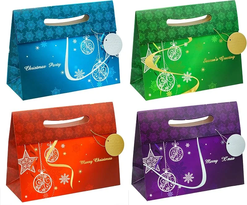 Besuche den TSI-Store TSI Geschenktaschen mit Hot Stamping WEIHNACHTEN ELEGANT, Größe: Groß quer (HxBxT 26 x 32 x 13, 5 cm), 12er Packung, Art. Nr. 86417 — Geschenkverpackung