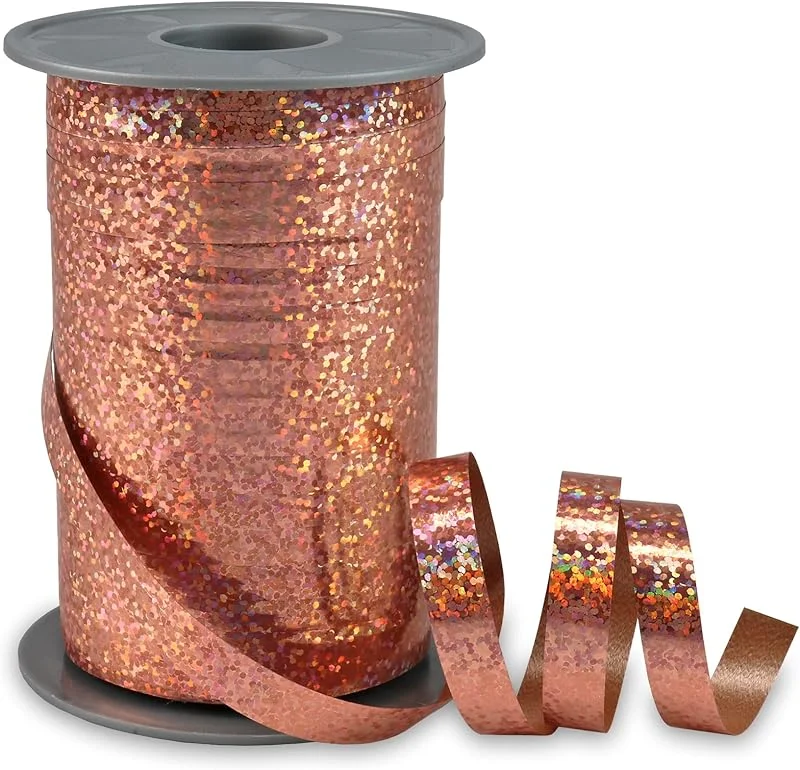 Besuche den PRÄSENT-Store C.E. Pattberg Prasent-Holly Ringelband Rotgold 200 m Rolle 10 mm Breite Polypropylen 10 mm - 200 m — Geschenkverpackung