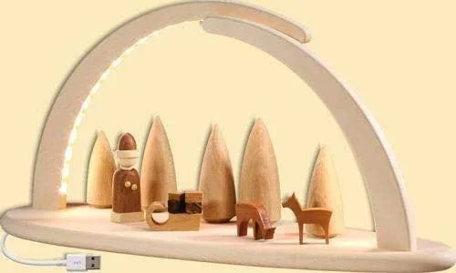 Besuche den Rudolphs Schatzkiste-Store Rudolphs Schatzkiste Schwibbogen Weihnachtsmann mit LED Beleuchtung HxBxT = 21x42x13cm NEU Lichterbogen Fensterbogen Spitzbogen Erzgebirge Seiffen Weihnachten Beleuchtung Fensterschmuck Bogen — Weihnachtsdeko