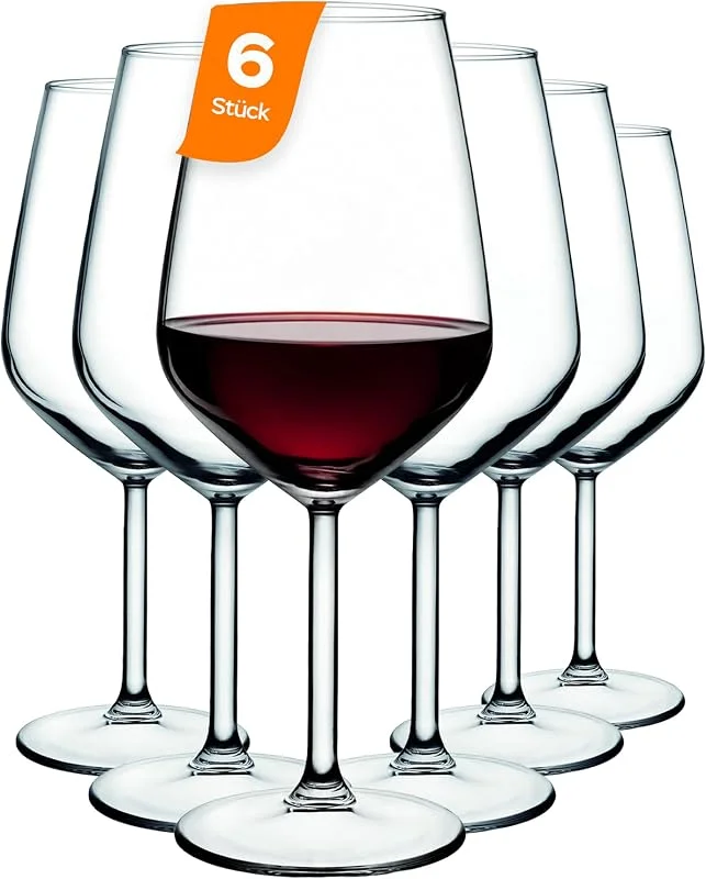 Besuche den NORDIC SCHILLER-Store NORDIC SCHILLER Luxus Weingläser 6er set, Rotweingläser 490ml BLEI FREI Spülmaschinenfest Weißweingläser, White Wine Glasses, Weingläser Rot Wein Glas, Wein Gläser, Weisswein Glas, Red Wine Glasses — Wein und Festtafel