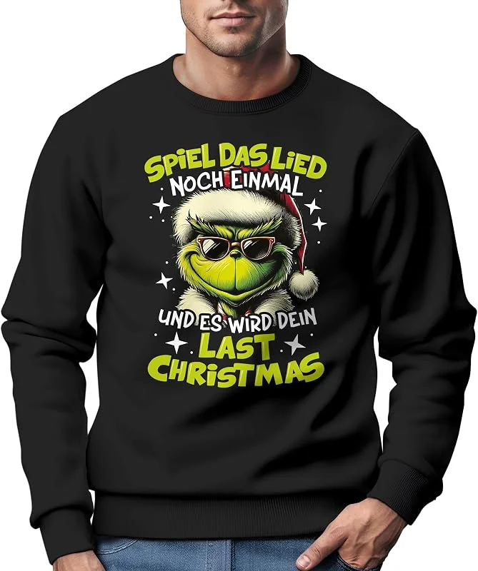 Besuche den MoonWorks-Store MoonWorks® Sweatshirt Herren Weihnachtspullover Grinch Spruch Weihnachten Weihnachtmuffel Weihnachtsoutfit Männer — Weihnachtsmode