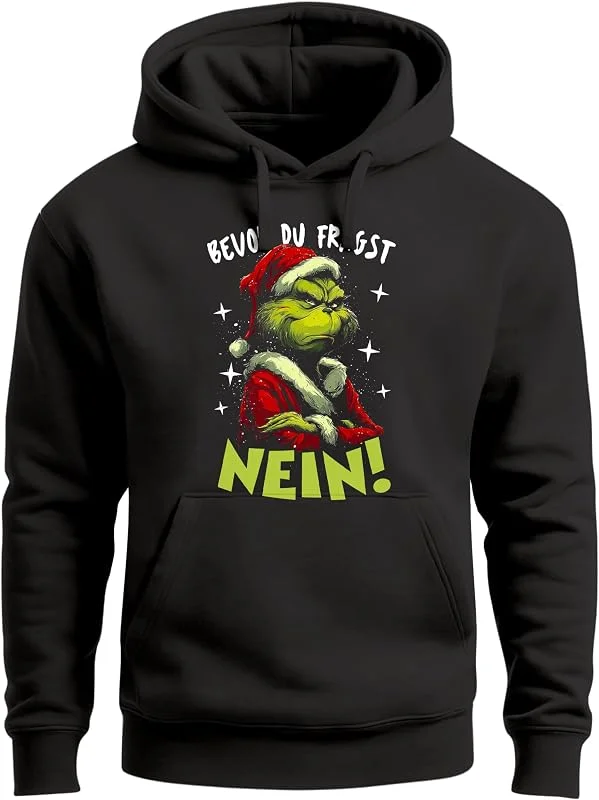 Besuche den MoonWorks-Store MoonWorks® Hoodie Herren Spruch Anti Weihnachten fällt aus Kapuzen-Pullover Weihnachtspullover Männer — Weihnachtsmode