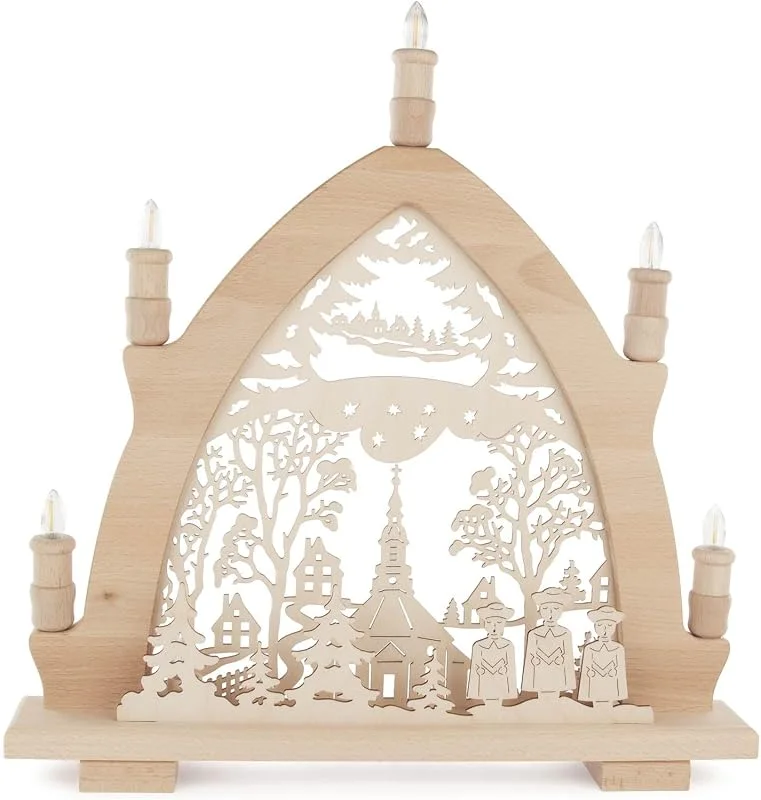 Besuche den Rudolphs Schatzkiste-Store Rudolphs Schatzkiste Leuchterbogen Seiffener Kirche mit Innenbeleuchtung im Sockel BxHxT 42x43x6cm NEU Leuchterbogen Lichterbogen Motivleuchte LED Beleuchtung Fensterbeleuchtung Lichterbogen — Weihnachtsdeko