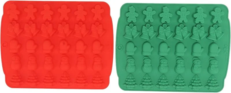 Besuche den UPQRSG-Store Schokoladen Süßigkeiten Formen, 2 Stück, Weihnachtliche Silikonformen, Wiederverwendbare und Antihaftbeschichtete Kleine Süßigkeiten Backformen, Hitzebeständige Mini Gummiform Zum Backen(A) — Weihnachtskueche