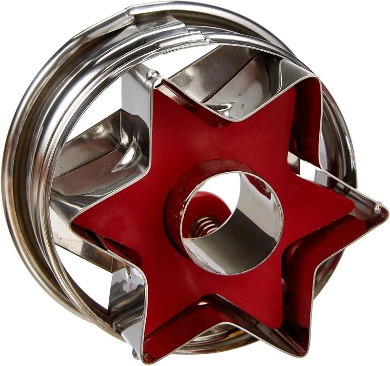 Besuche den Städter-Store Städter 966322 Ausstecher mit Auswerfer Außenstern, Edelstahl, Silber, rot, 4, 8 x 4, 8 x 4, 8 cm — Weihnachtskueche