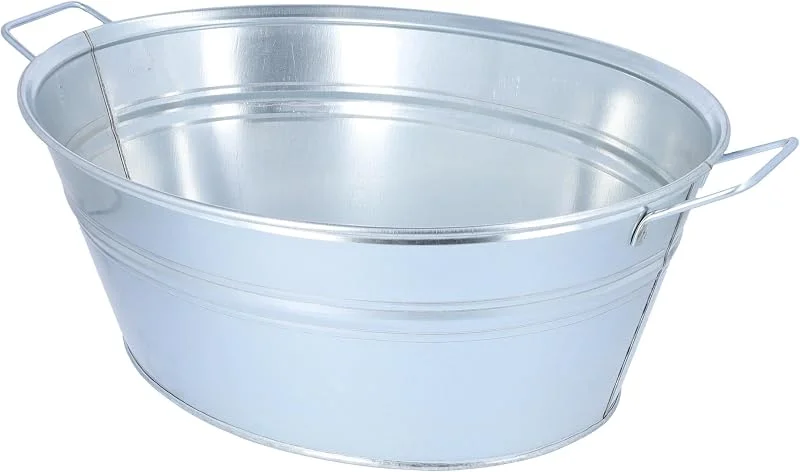 Besuche den HRB-Store HRB Zinkwanne 27 Liter Volumen Getränkekühler Eiswürfelbehälter Pflanztopf aus Zink — Wein und Festtafel