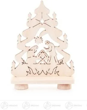 Besuche den Rudolphs Schatzkiste-Store Rudolphs Schatzkiste Schwibbogen Mini-Tanne mit Christi Geburt Breite x Höhe ca 6, 5 cmx6, 5 cm NEU Erzgebirge Lichterbogen Fensterbild — Weihnachtsdeko