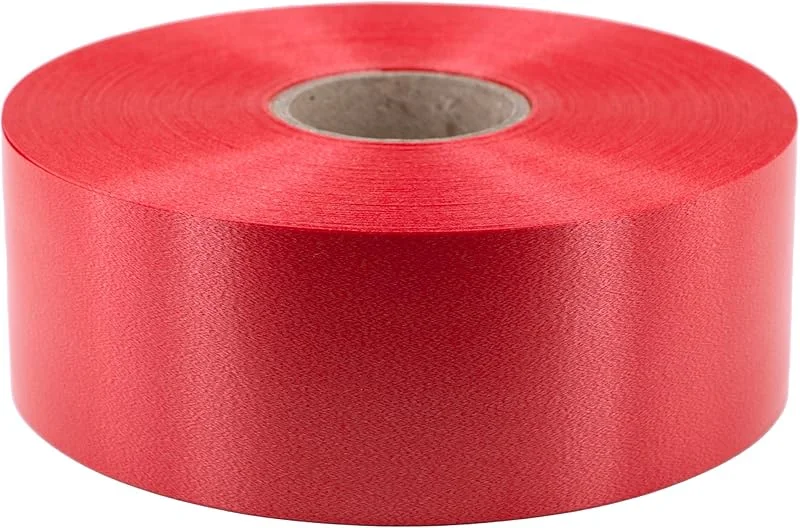 Marke: Star Star Geschenkband Ringelband 50mm x 100m wasserfest - 30 Farben in 5, 10, 19, 31, 50mm - Dekoband aus Kunststoff - Polyband Schleifenband zum Basteln von Weihnachtssternen & Autoschleifen - Rot — Geschenkverpackung
