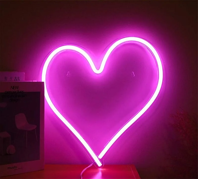 Marke: Ulalaza Neonlicht Zeichen LED Herz Nachtlichter USB-betrieben dekorative Festzelt Zeichen Bar Pub Store Club Garage Home Party Dekor — Kerzenlicht Abendessen