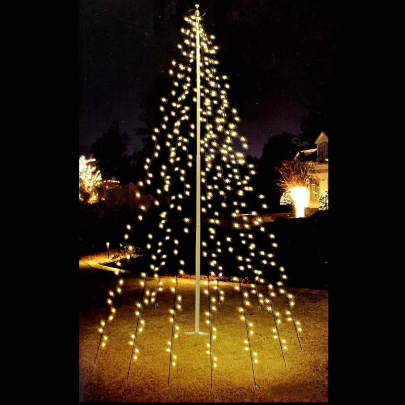 Besuche den Self Import Agencies-Store Verlichting voor vlaggenmast - Fahnenmast Lichterkette - 360 LED`s, 10 Stränge a 8m — Weihnachtsbeleuchtung