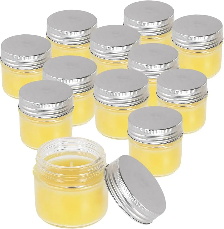 Besuche den Spetebo-Store xDuft Duftkerze im Glas mit Schraubdeckel, Zitronen Aroma, 6 x 6 cm — Kerzenlicht Abendessen