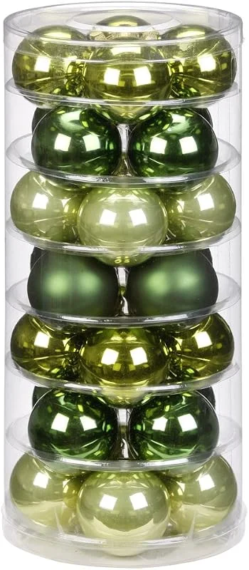 Besuche den Inge-glas-Store Inge Glas Christbaumkugeln, Glas, Christmas Green (Grün-Mix), 6cm — Weihnachtsdeko