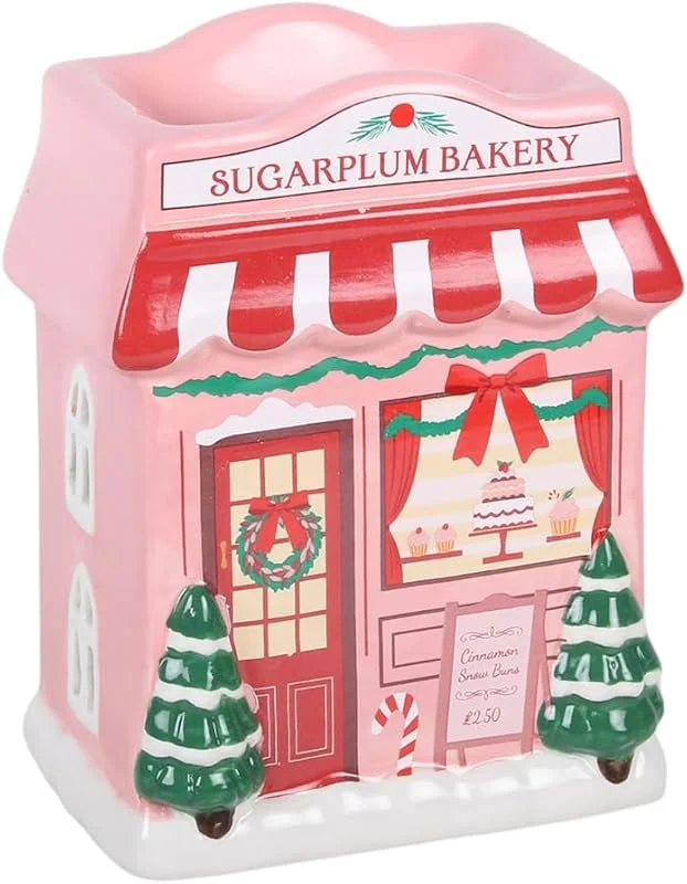 Marke: Something Different Wholesale Süßigkeitenstangen-Ölbrenner, Weihnachts-Keramik-Duft-Ölbrenner, festlicher Teelichthalter, niedliche Bäckerei-inspirierte Urlaubsdekoration — Advent und Tisch
