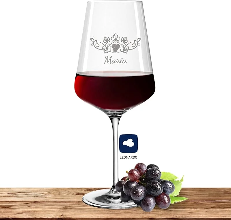 Besuche den Deitert-Store Deitert Leonardo Rotweinglas XL mit Namen oder Wunschtext graviert - PUCCINI - großes 750ml Glas - personalisiertes Premium Weinglas als Geschenkidee für Männer und Frauen - Motiv (Weinrebe) — Wein und Festtafel