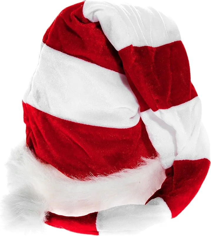 Besuche den Ciffre-Store Ciffre Lange Große Weihnachtsmütze Nikolausmütze Rot Weiß Santa Mütze Gestreift Neu — Weihnachtsmode