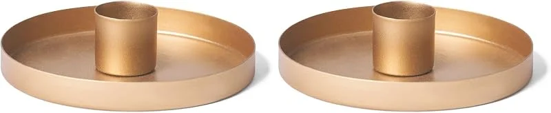 Besuche den Novaliv-Store Novaliv 2X Kerzenständer Stabkerzen rund Metall Durchmesser 6cm Gold matt Kerzenhalter Candle Holder Kerzenpick Adventskranz scandic chic Kerzenteller Dekoschale Tafelkerzen Weihnachtsdekoration — Kerzenlicht Abendessen