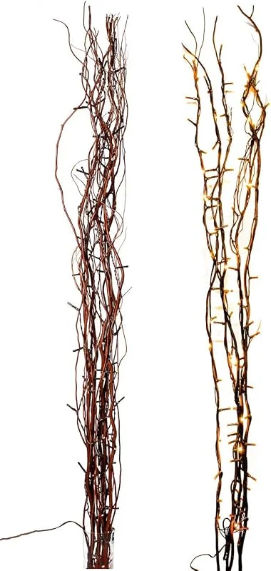 Besuche den Spetebo-Store Spetebo Weide Lichterzweige 120 cm beleuchtet - 80 LED - Weihnachts Deko Leucht Zweige braun — Weihnachtsbeleuchtung