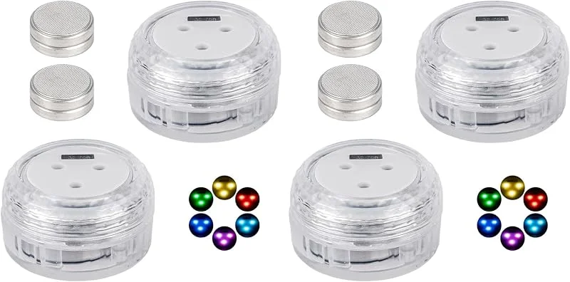 Besuche den Ideen mit Herz-Store Ideen mit Herz, Power-LED-Leuchten XL, wasserfest, klar, LED-Leuchtmittel, Unterwasserbeleuchtung, 2 Stück, mit Timer, inklusive Batterien (Warmweiß mit Flackereffekt) (Packung mit 2) — Kerzenlicht Abendessen