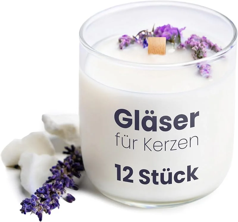 Besuche den KONZEPT-Store KONZEPT Teelichtgläser 7x8cm, 12 Stück kleine Kerzengläser für DIY Kerzen, Gläser für Teelichter und Kerzenhalter — Kerzenlicht Abendessen