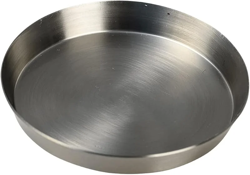 Besuche den NKlaus-Store NKlaus Matter Edelstahl-Kerzenteller und Untersetzer, 8cm, Silber — Kerzenlicht Abendessen