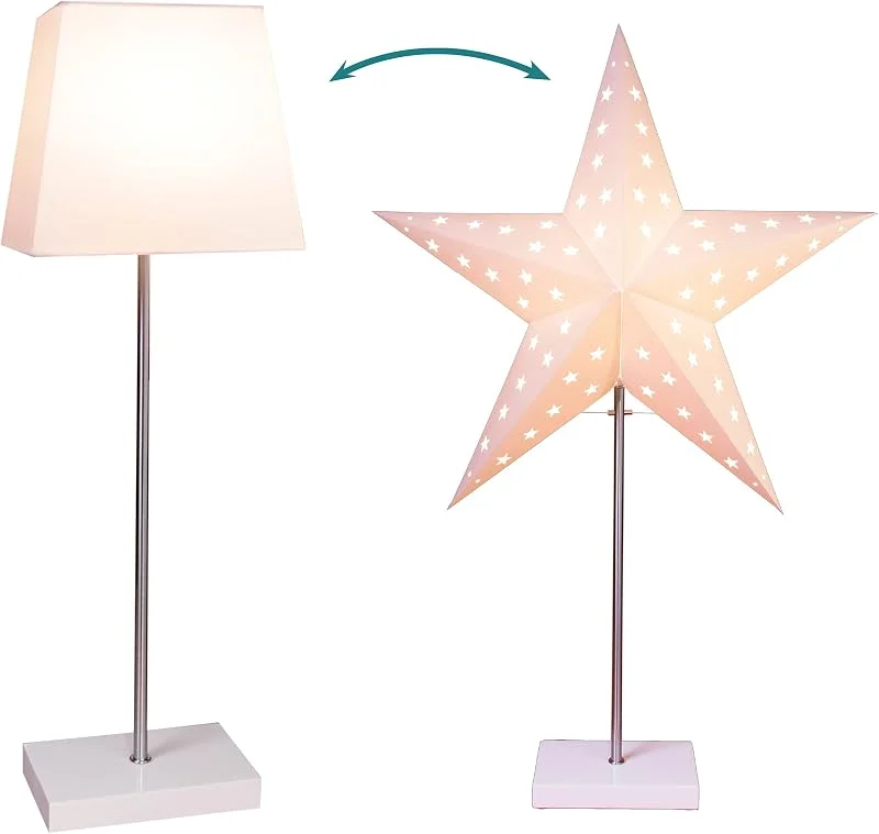 Besuche den EGLO-Store EGLO Weihnachts-Tischlampe mit zwei wechselbaren Lampenschirmen in Weiß — Weihnachtsdeko