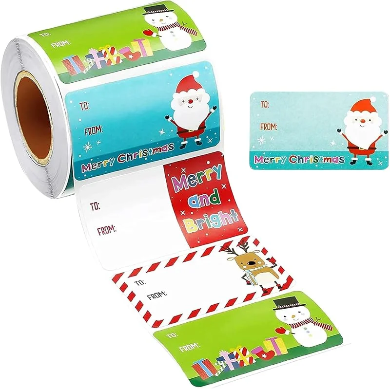 Marke: Generisch Etiketten und Aufkleber für Weihnachten mit für festliche Dekorationen — Geschenkverpackung