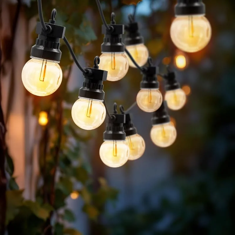 Besuche den Spetebo-Store LED Außen Lichterkette 20 LED Glühbirnen mit Timer - 950 cm - Garten Dekobeleuchtung in warm weiß mit Stecker - Outdoor Deko Party Beleuchtung Glühbirnenlichterkette Lichterspiel Stimmungslicht — Weihnachtsbeleuchtung