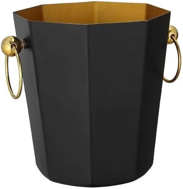 Marke: Lijiaxiuyc-101 eiskübel Champagner-Eimer, kreativer Edelstahl-Eiskübel, Dekoration, modischer Eiswürfel-Eimer, Eiswein-Eimer, großes Fassungsvermögen, Rotwein-Eimer sektkübel(Schwarz) — Wein und Festtafel