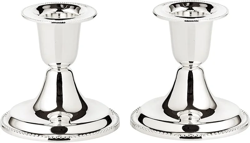 Besuche den EDZARD-Store EDZARD Kerzenständer Perla 2er-Set (H 7 cm), versilbert, anlaufgeschützt — Kerzenlicht Abendessen