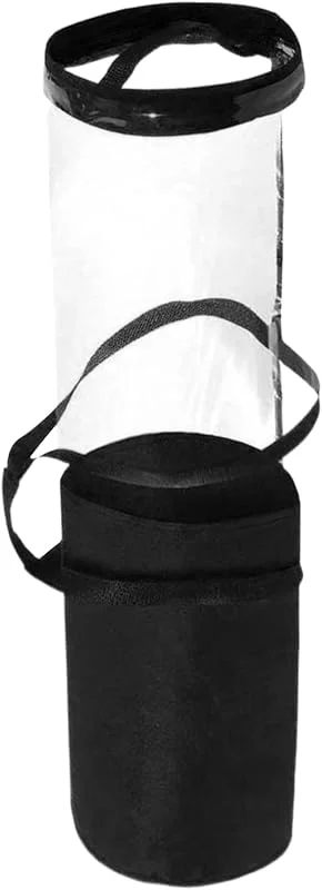 Marke: Generisch Geschenkpapier-Organizer – Weihnachts-Geschenkpapier-Rollenbehälter mit Griff, transparente Ornament-Box für Schrank, Unterbett, Urlaub, Band, Karte, Partygurt, Taschentücher — Küche & Haushalt