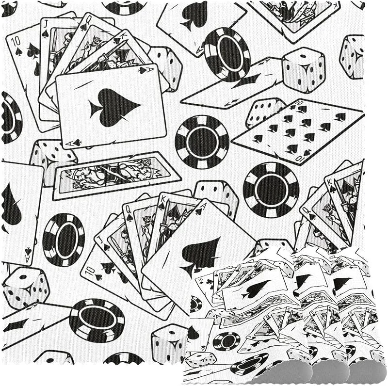 Marke: VAPOKF Spades Poker Karte Chips Würfel Platzsets Set von 1 für Esstisch Waschbare rutschfeste Platzsets für Weihnachten Urlaub Geburtstag Party Tisch — Küche & Haushalt