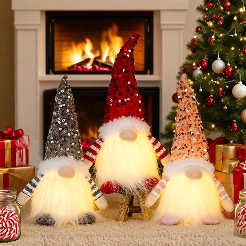 Besuche den ACAREY-Store ACAREY Weihnachtsdeko 3 Stück Weihnachten Deko Wichtel mit LED Licht Weihnachtswichtel Plüsch Wichtel Figuren Mit LED Wichtel Zubehör Weihnachten Figure Für Weihnachtsdeko Innen — Advent und Tisch