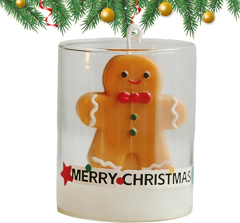 Marke: Générique Duftkerzen für Weihnachten – festliche Dekoration, festliche dekorative Kerzen – für Entspannungssucher, Liebhaber von Düften, Abendessen, Party, Familientreffen, Winternächte, Kamin, Wohnzimmer — Kerzenlicht Abendessen
