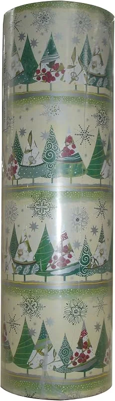 Geschenkpapier Tannenbäume Lillesand Weihnacht Rolle 250m x 50cm Woerner — Geschenkverpackung
