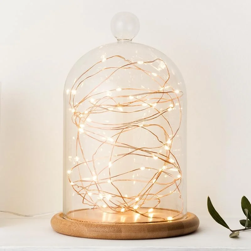 Besuche den Lights4fun-Store Lights4fun 3x 50er LED Kupferdraht Micro Lichterkette warmweiß Batteriebetrieb mit Zeitschaltuhr — Weihnachtsbeleuchtung