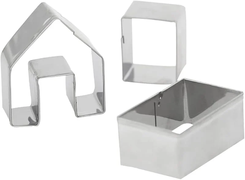 Marke: SunaOmni Lebkuchenhaus-Ausstechform, 3-teilig, Edelstahl-Metall-Backformen, kleines Lebkuchenhaus-Set, Weihnachtshaus-Backform, Lebkuchenmann-Ausstechformen, Lebkuchen-Set, Lebkuchenhaus-Set, Lebkuchen-C — Weihnachtskueche