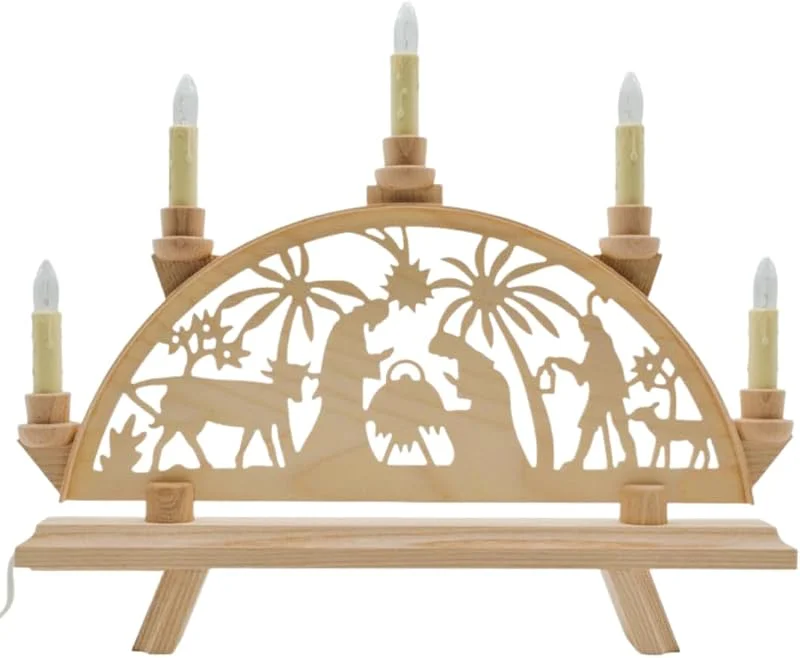 Besuche den Erzwelt-Store Lichterbogen DBR30 – Schwibbogen aus Holz – Maria & Josef — Weihnachtsdeko
