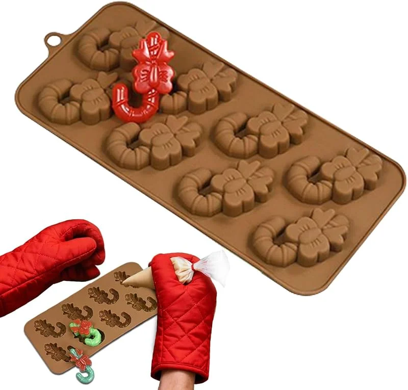 Marke: Generic Weihnachtsformen Für Süßigkeiten 8 Löcher Wiederverwendbare — Weihnachtskueche