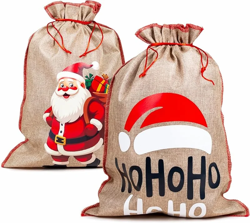 Besuche den Heku-Store HEKU 2 Jute-Nikolaussäcke mit Zugkordel, 35x50 cm, 2 Motive — Geschenkverpackung